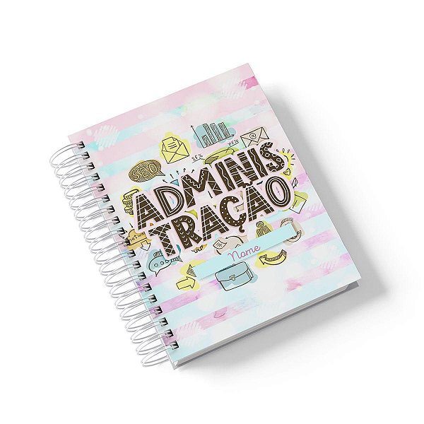 Caderno Personalizado Administração (#01) - A5 15x21cm (PEQUENO) - Com 100 Folhas