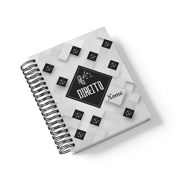 Caderno Personalizado Direito (#03) - A5 15x21cm (PEQUENO) - Com 100 Folhas