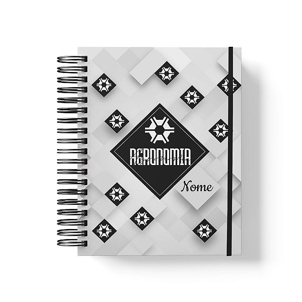 Caderno Personalizado Agronomia (#03) - A5 15x21cm (PEQUENO) - Com Elástico