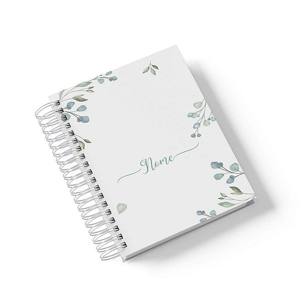 Caderno Personalizado FLORAL (#03) - A5 15x21cm (Pequeno) - Com 100 Folhas