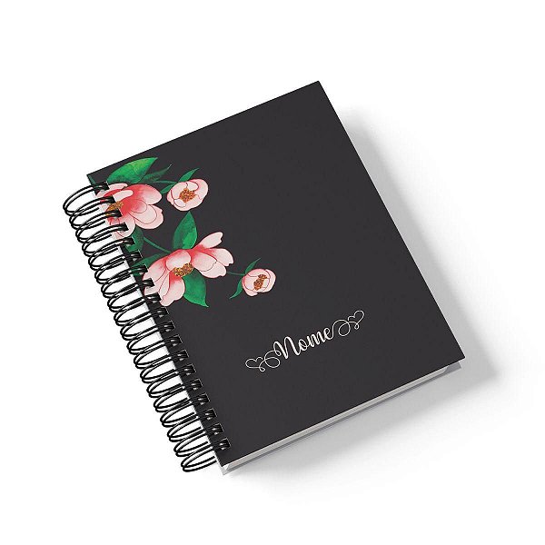 Caderno Personalizado FLORAL (#10) - A5 15x21cm (Pequeno) - Com 100 Folhas