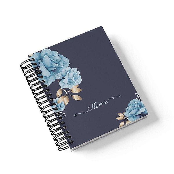 Caderno Personalizado FLORAL (#24) - A5 15x21cm (Pequeno) - Com 100 Folhas