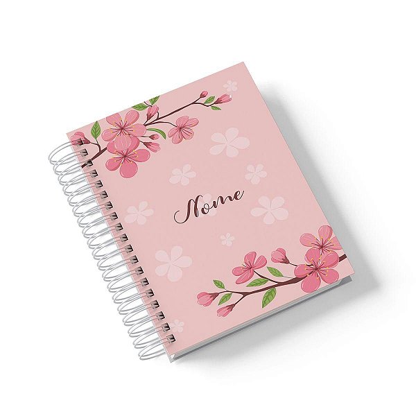 Caderno Personalizado FLORAL (#26) - A5 15x21cm (Pequeno) - Com 100 Folhas