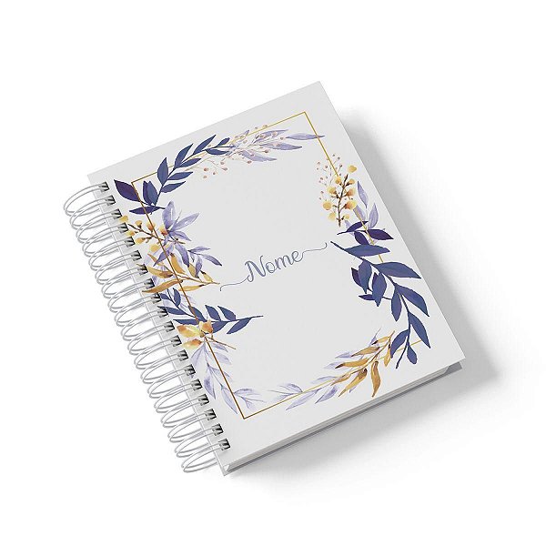Caderno Personalizado FLORAL (#23) - A5 15x21cm (Pequeno) - Com 100 Folhas