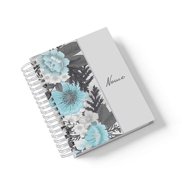 Caderno Personalizado FLORAL (#28) - A5 15x21cm (Pequeno) - Com 100 Folhas
