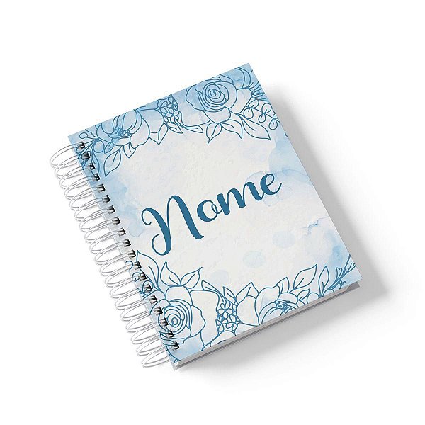 Caderno Personalizado FLORAL (#32) - A5 15x21cm (Pequeno) - Com 100 Folhas