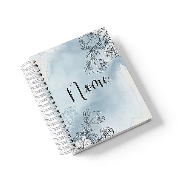 Caderno Personalizado FLORAL (#34) - A5 15x21cm (Pequeno) - Com 100 Folhas