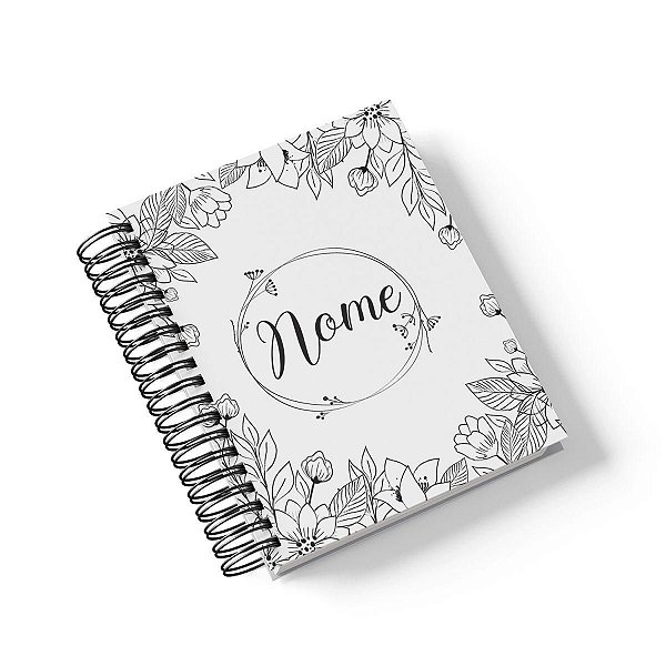 Caderno Personalizado FLORAL (#40) - A5 15x21cm (Pequeno) - Com 100 Folhas