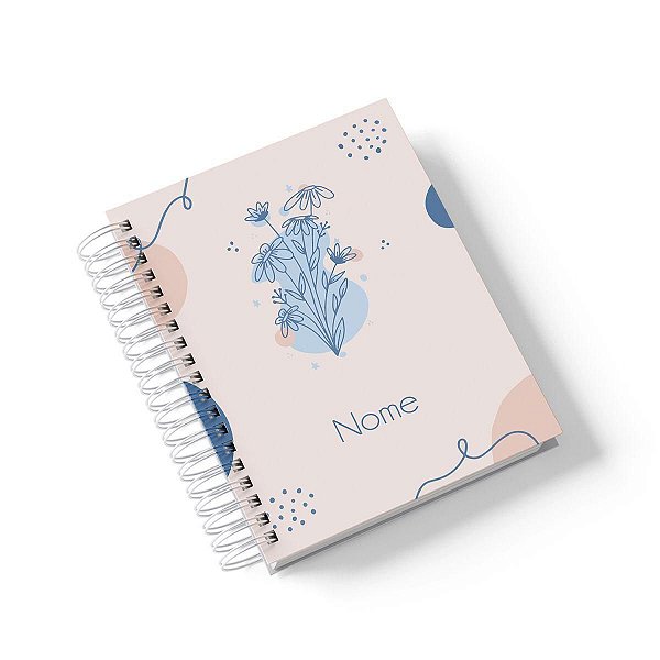 Caderno Personalizado FLORAL (#33) - A5 15x21cm (Pequeno) - Com 100 Folhas