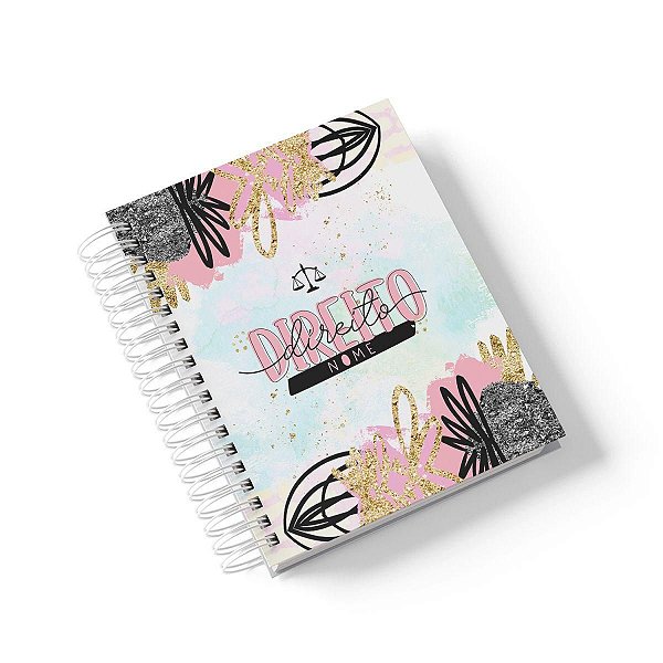 Caderno Personalizado Direito (#02) - A5 15x21cm (PEQUENO) - Com 100 Folhas