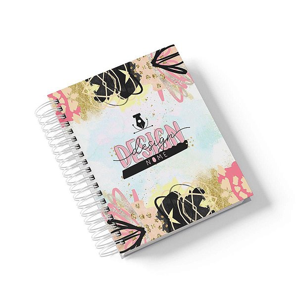 Caderno Personalizado Design (#02) - A5 15x21cm (PEQUENO) - Com 100 Folhas