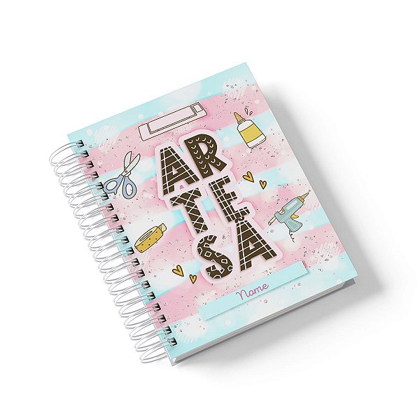 Caderno Personalizado Artesã Papelaria (#01) - A5 15x21cm (PEQUENO) - Com 100 Folhas
