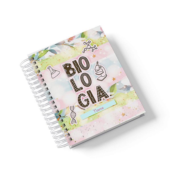 Caderno Personalizado Biologia (#01) - A5 15x21cm (PEQUENO) - Com 100 Folhas