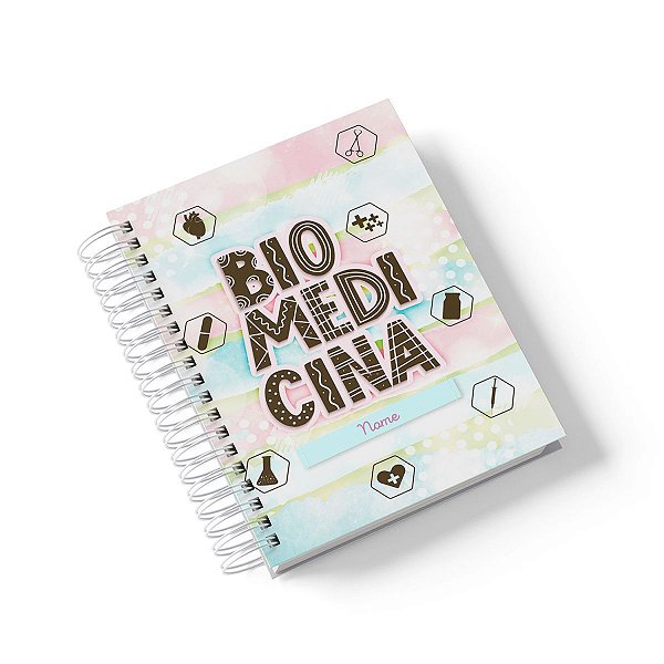 Caderno Personalizado Biomedicina (#01) - A5 15x21cm (PEQUENO) - Com 100 Folhas
