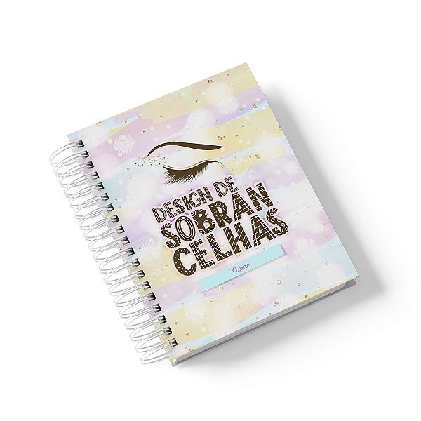 Caderno Personalizado Design de Sobrancelhas (#01) - A5 15x21cm (PEQUENO) - Com 100 Folhas