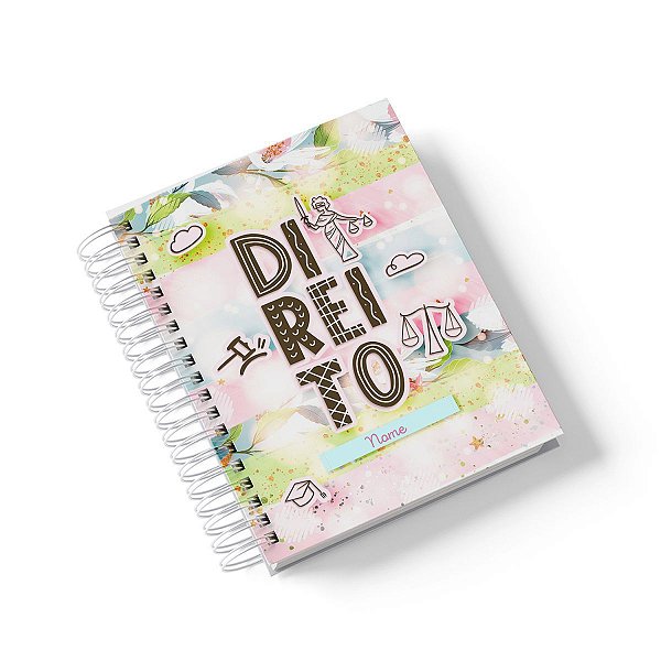 Caderno Personalizado Direito (#01) - A5 15x21cm (PEQUENO) - Com 100 Folhas