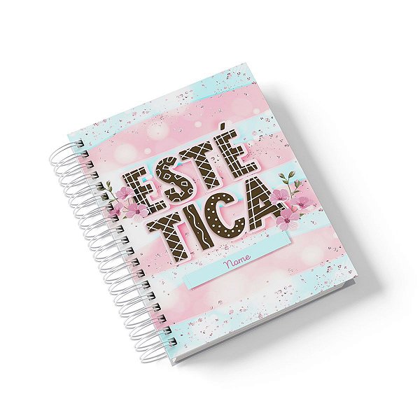 Caderno Personalizado Estética (#01) - A5 15x21cm (PEQUENO) - Com 100 Folhas