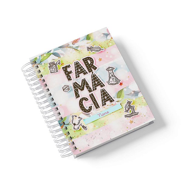 Caderno Personalizado Farmácia (#01) - A5 15x21cm (PEQUENO) - Com 100 Folhas