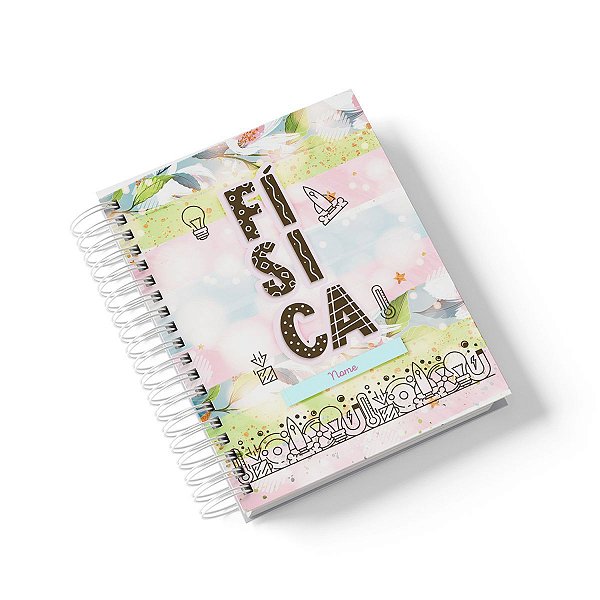 Caderno Personalizado Física (#01) - A5 15x21cm (PEQUENO) - Com 100 Folhas
