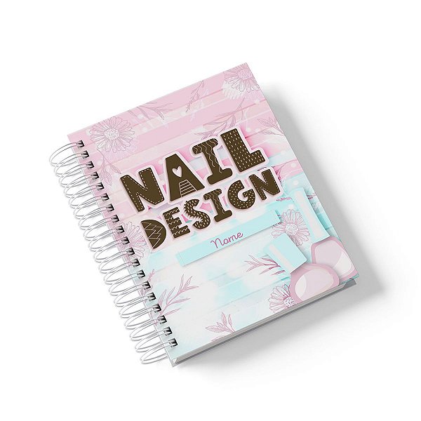 Caderno Personalizado Nail Design (#01) - A5 15x21cm (PEQUENO) - Com 100 Folhas