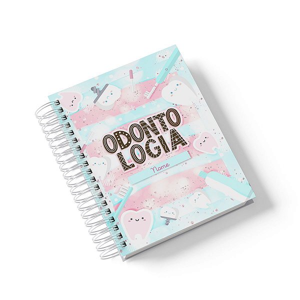Caderno Personalizado Odontologia (#01) - A5 15x21cm (PEQUENO) - Com 100 Folhas