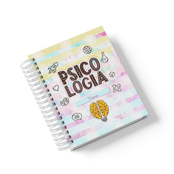 Caderno Personalizado Psicologia (#01) - A5 15x21cm (PEQUENO) - Com 100 Folhas