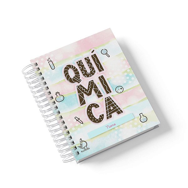 Caderno Personalizado Química (#01) - A5 15x21cm (PEQUENO) - Com 100 Folhas