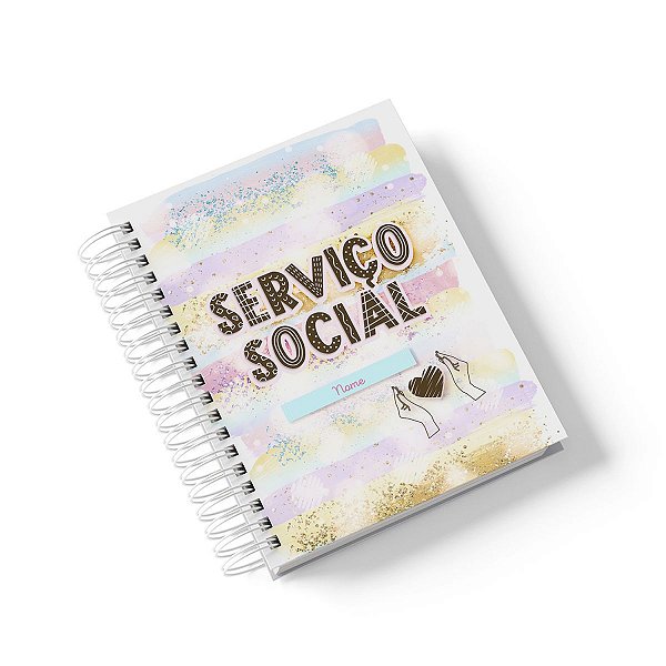 Caderno Personalizado Serviço Social (#01) - A5 15x21cm (PEQUENO) - Com 100 Folhas