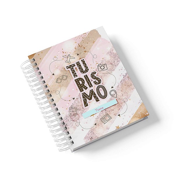 Caderno Personalizado Turismo (#01) - A5 15x21cm (PEQUENO) - Com 100 Folhas