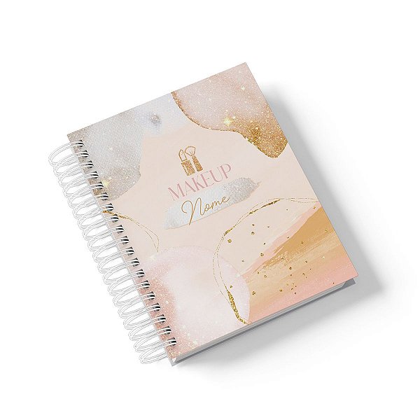 Caderno Personalizado Makeup (#04) - A5 15x21cm (PEQUENO) - Com 100 Folhas