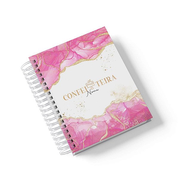 Caderno Personalizado Confeiteira (#06) - A5 15x21cm (PEQUENO) - Com 100 Folhas