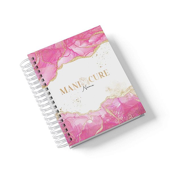 Caderno Personalizado Manicure (#06) - A5 15x21cm (PEQUENO) - Com 100 Folhas