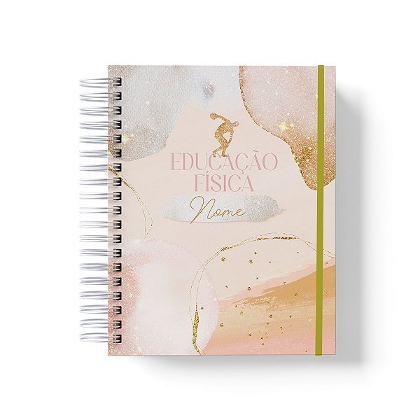 Caderno Personalizado Educação Fisica (#04) - A5 15x21cm (PEQUENO) - Com Elástico
