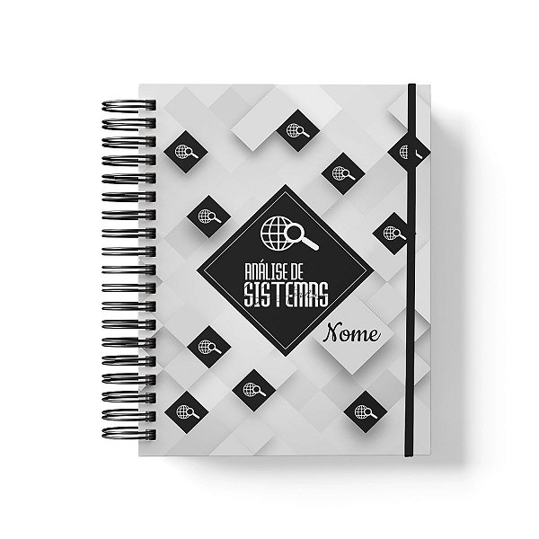 Caderno Personalizado Analise de Sistemas (#03) - A5 15x21cm (PEQUENO) - Com Elástico