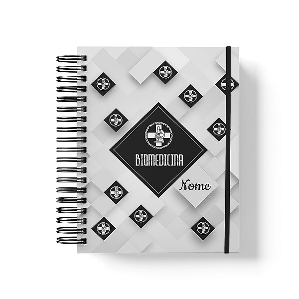 Caderno Personalizado Biomedicina (#03) - A5 15x21cm (PEQUENO) - Com Elástico