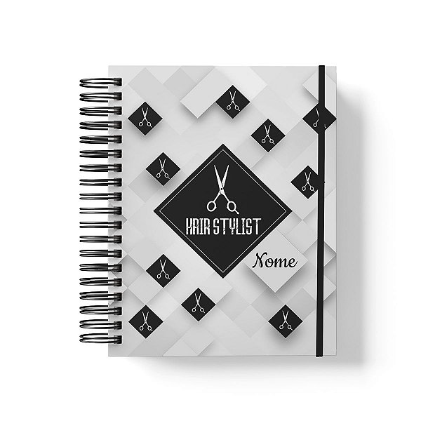 Caderno Personalizado Hair Stylist (#03) - A5 15x21cm (PEQUENO) - Com Elástico