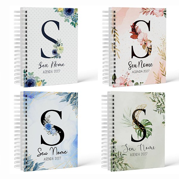 Agenda Floral 2027 - Personalizada com Nome