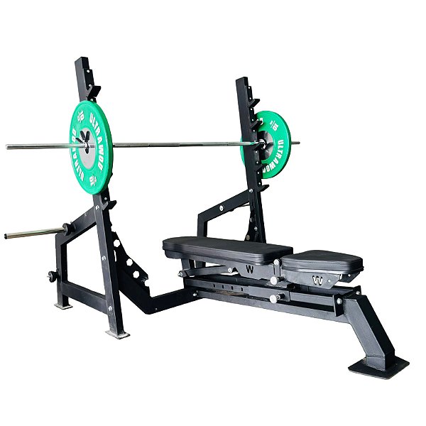 Mesa Supino Articulado Reto e Inclinado Linha Premium Bronco Fitness