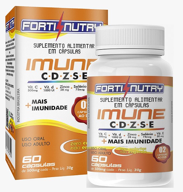 Fortinutry Imune Suplemento de Vitaminas e Minerais C D Z S E