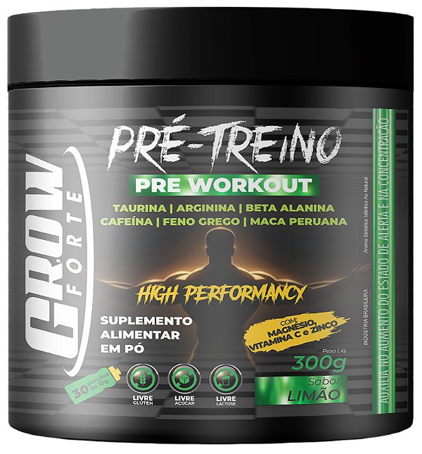 Pre Treino GROWFORTE Limão