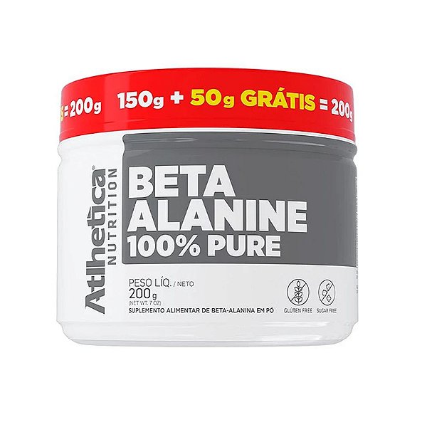 Beta Alanine 100% Pura 150g + 50g Grátis - Atlhetica Nutrition