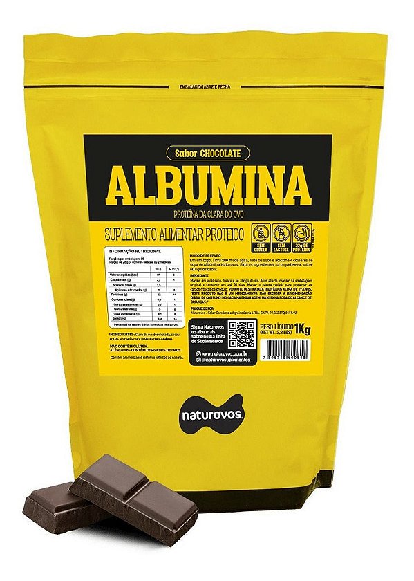 ALBUMINA NATUROVOS CHOCOLATE  1KG