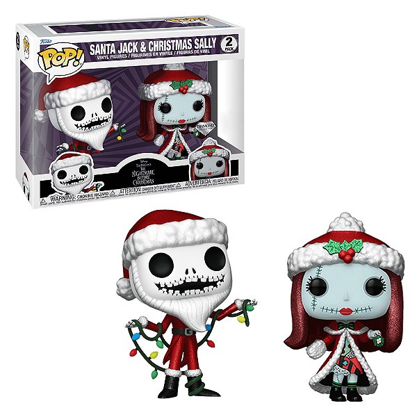Funko Pop Disney Nightmare Before Christmas Jack Santa &amp; Sally Christmas Diamond