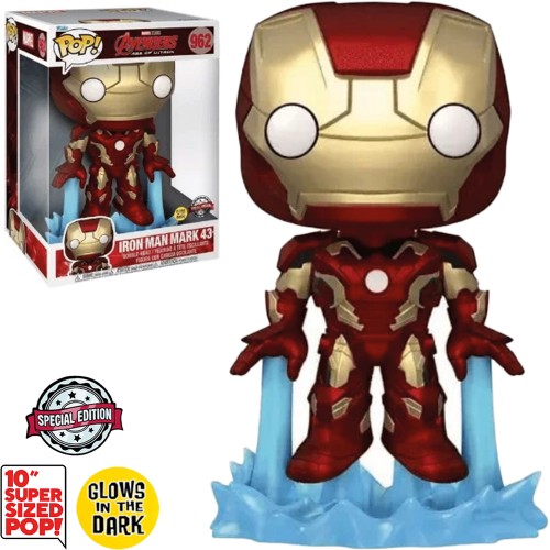 Funko Pop Marvel Avengers Iron Man Mark 43 962 (Sized 10)
