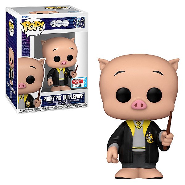 Funko Pop Looney Tunes Wanner Bros Porky Pig Hufflepuff 1337