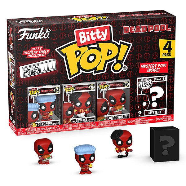 Funko Bitty Marvel Deadpool Bathtime 4 Pack