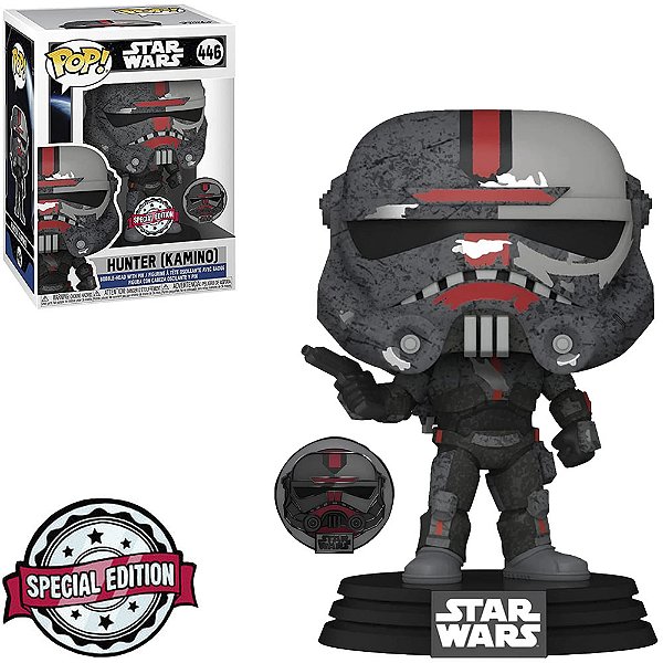 Funko Pop Star Wars The Bad Batch Hunter With Pin 446