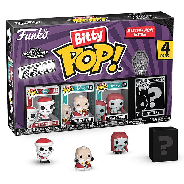 Funko Bitty Pop Nightmare Before Christmas (Papai Noel) 4 Pack