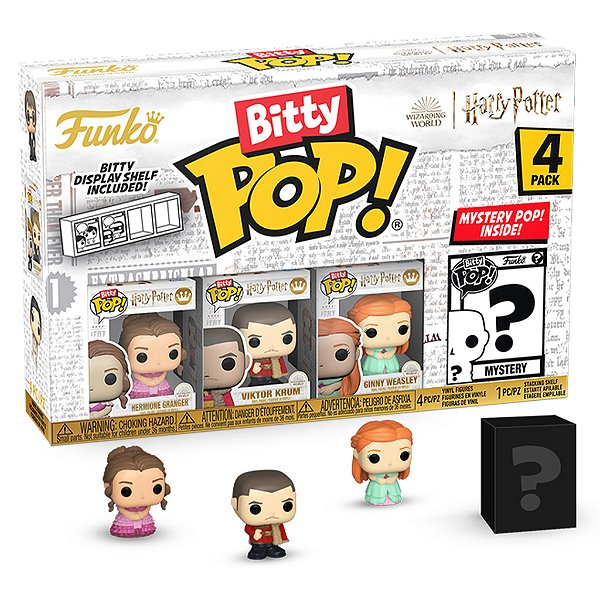 Funko Bitty Pop Harry Potter Hermione, Viktor, Ginny + surpresa