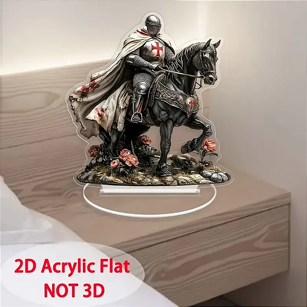 Figura de Acrílico 2D - Cavaleiro Templário